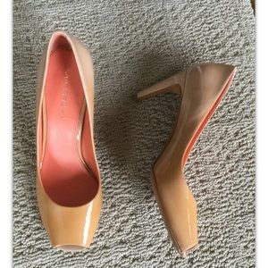 Brand New. Ma Spiga women's patent beige Leather shoes